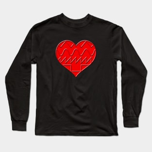 SYNTH HEART (red) #8 Long Sleeve T-Shirt